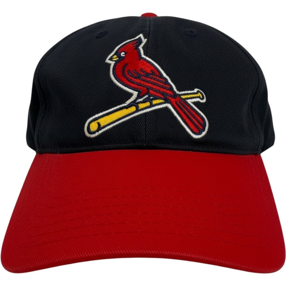 St. Louis Cardinals MLB Hat Navy Red Embroidered Logo Adjustable Baseball Cap
